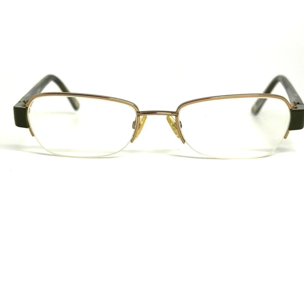 Liz Claiborne L337 0JTT Gold Green Semi Rimless Eyeglass Frames 50-18-130